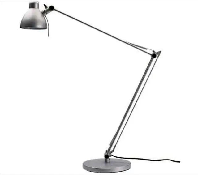 IKEA Antifoni Silver Desk Work Lamp - Adjustable Arm, Head in Indoor Lighting & Fans in Oakville / Halton Region - Image 2
