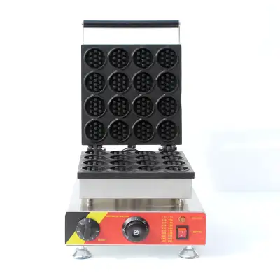 110V Mini Round 16pcs Waffle Maker Nonstick Baker Machine 153098, View more