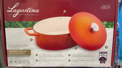 Lagostina Enamelled Cast Iron 5 qt. Casserole with Lid, View more