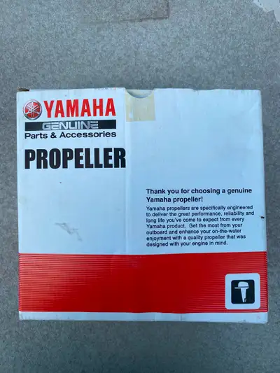 Yamaha OEM outboard propeller, new in box 9.9-20hp and may for others , 8 spline , 3 blade , 9 1/4 x...