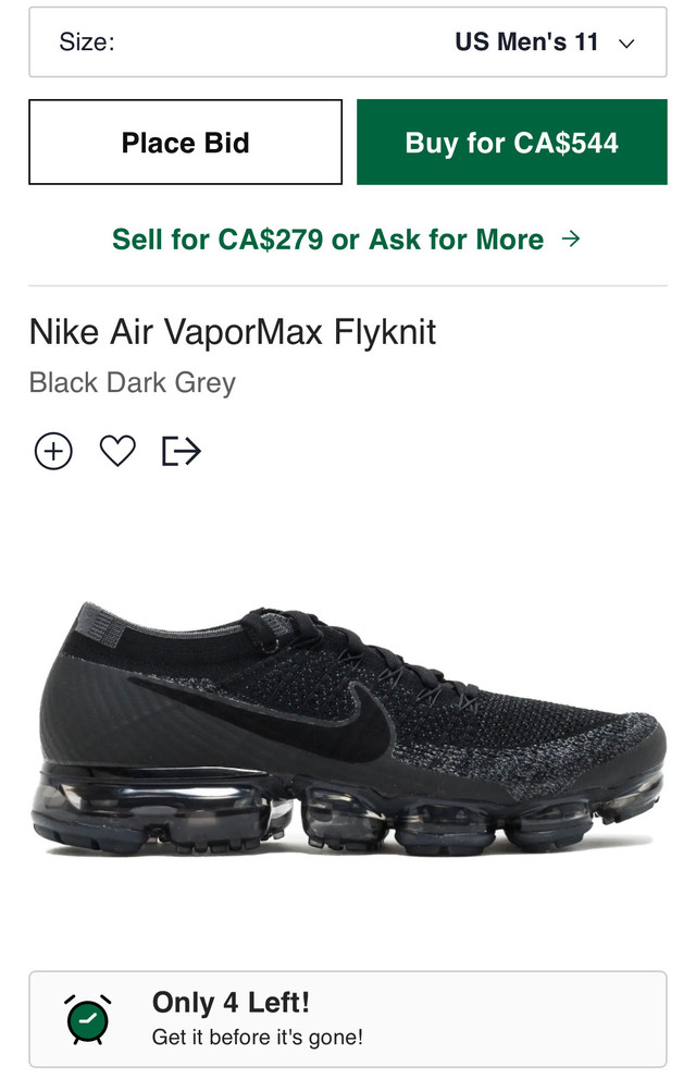 Nike Air VaporMax Flyknit in Men's Shoes in Mississauga / Peel Region - Image 4
