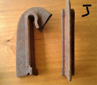 J Shape Railroad Anchors / Brackets For DIY Projects