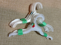 Plastic hangers for baby/toddler clothes 