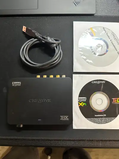 A well‑kept Creative Sound Blaster external USB audio interface, ideal for upgrading the sound quali...