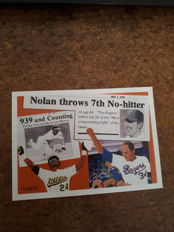 1991 Upper Deck Baseball "Nolan Ryan/ Ricky Henderson" SP2 in Arts & Collectibles in Chatham-Kent