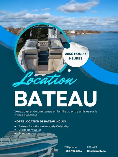 Offrez-vous un moment d’évasion sur les eaux paisibles de la rivière Richelieu, à seulement 30 minut...