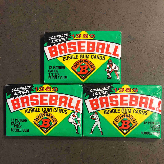 Ken Griffey Jr. Rookie Year Baseball Cards 3 Unopened Wax Packs in Arts & Collectibles in Markham / York Region