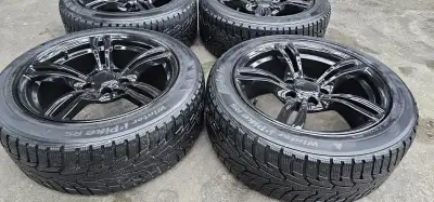 For Sale: BMW F30 Winter Rim & Tire Package (17”) 17” Gloss Black Rims – 5x120 bolt pattern Fits BMW...