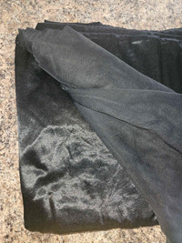 Black Satin and Chiffon Fabric