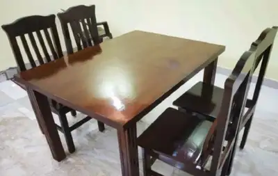 Table & 4 Chairs used once for Thanksgiving Dinner Need Gone!!, View more
