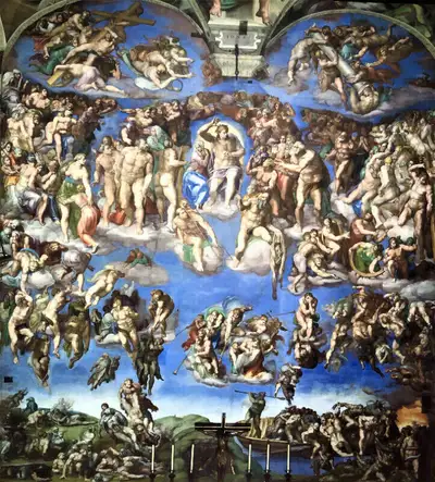 Large The Last Judgement 1541 by Michelangelo Wall ART, View more