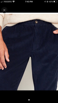 Club Monaco navy corduroy pants 