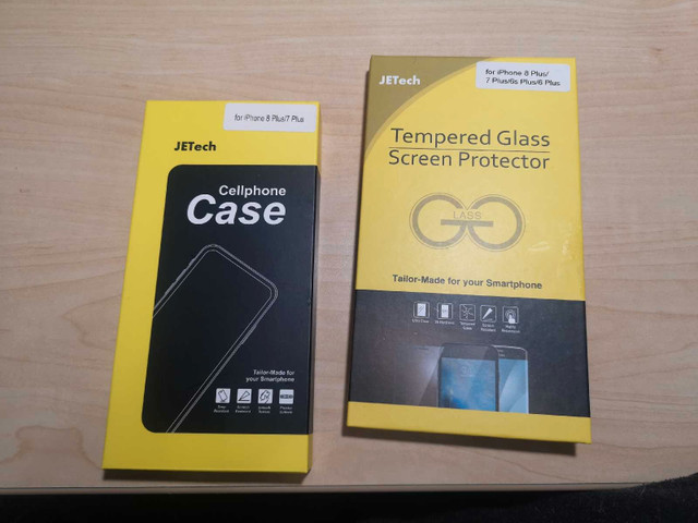 IPhone 8 plus / 7 plus case and glass screen protectors in Cell Phone Accessories in Mississauga / Peel Region