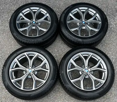 Wheels: Ferric Grey 19 Inch OEM Style 735 Fitment: G05 X5 / G06 X6 (40i, 45e, 50e, 50i & M50i) Quant...