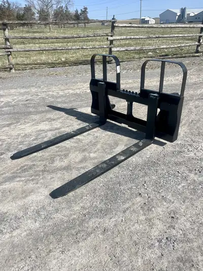 New HLA pallet forks available. Skid steer, Alo, John Deere and all other quick attachment options a...