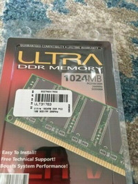 Ultra RAM Memory 1024 MB PC 2100 DDR SODIMM 266 MHz - New Sealed