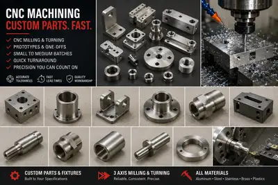CNC Machining Services – Milling/Turning custom Parts & Repairs, View more