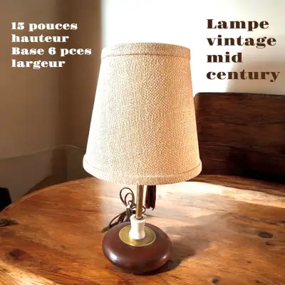 Lampe de Table Vintage 15 pces hauteur avec abat jour, View more