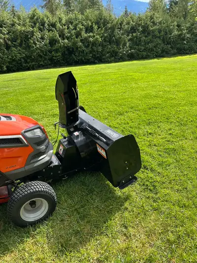 Bercomac 44” snowblower set up for lawn tractor, View more