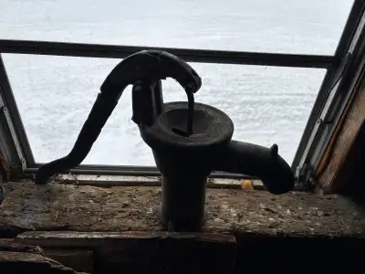 TWO VINTAGE HOME WATER PUMPS …. USED IN KITCHENS PRIMARILY….WORKING ORDER…. PAINT JOB WOULD MAKE THE...