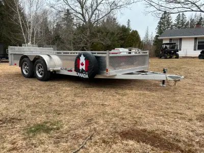 SPRING SALE !!!! $7250.00 plus HST 2025 80"X16' True North/Enbeck aluminum landscape/SXS trailer tha...