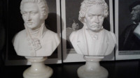 buste de compositeur clasique avec photo laminer