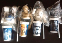 1996 Star Wars Cup Toppers,Straws & Cups Collection 