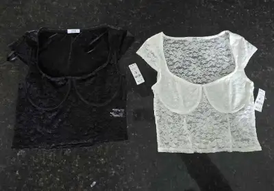 NWT Mesh/Lace Crop Tops S-M, View more