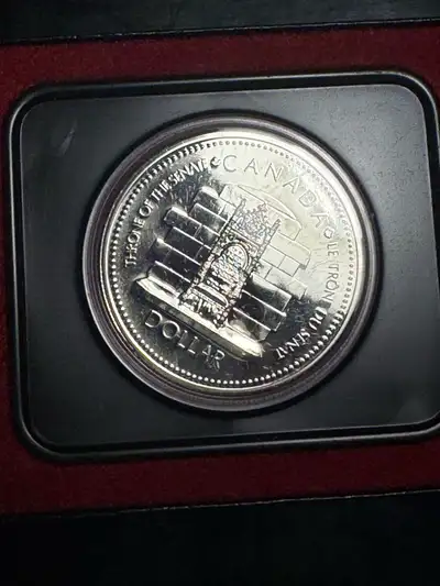 TOP COLLECTOR 1977 Canada Throne of the Senate Silver Dollar, View more