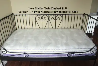 Ikea Meldal Twin Daybed & 10" Twin Mattress, View more