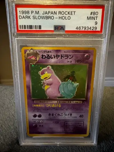 Pokemon Dark Slowbro PSA 9, View more