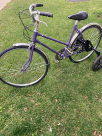 bicycle womens 7 speed with optional balance wheels