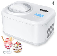 KUMIO 1.2-Quart Automatic Ice Cream Maker with Compressor,
