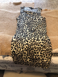 Large cheetah print dress fits like medium 