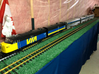 Via Rail G Scale Custom Painted set  RARE!!!