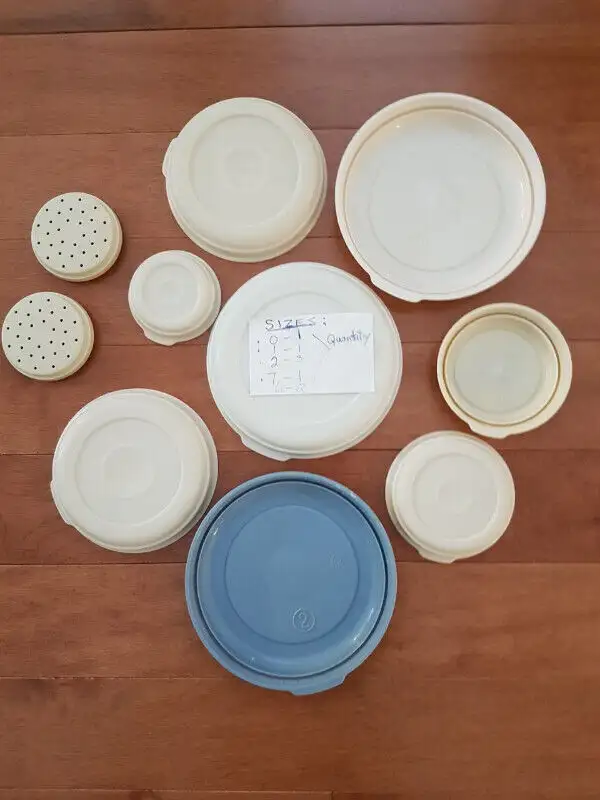 Various sizes Tupperware Round LIDS & suction lid