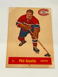 PHIL GOYETTE 1957-58 PARKHURST #11 ROOKIE MONTREAL CANADIANS.