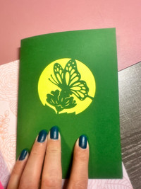 Custom hand made pop-up card