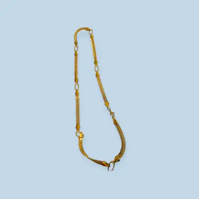 Unisex link chain gold colour, View more