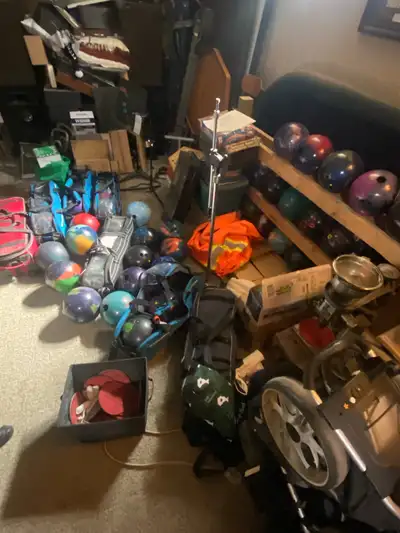 stupid amount of bowling balls, View more