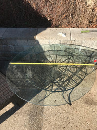 Patio table glass