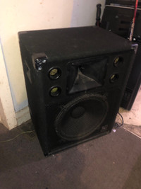  large, loud pair of EV S152 stage monitor speakers