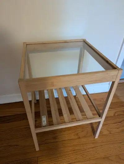 Glass Modern Coffee Table. Solid Glass and great condition., View more