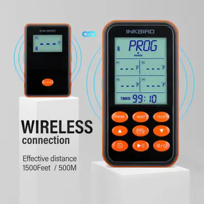 Inkbird IRF-4S Wireless Remote Meat Thermometer, View more