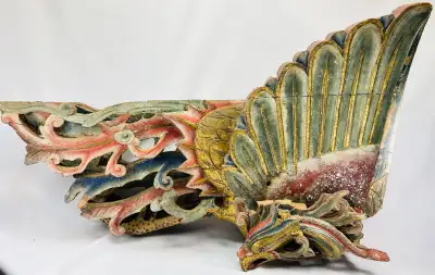 Temple Corbel | Carved and Gilded Camphor Wood | 19th Century, View more