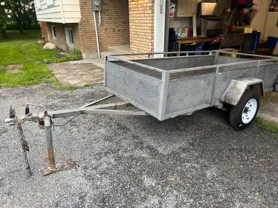 4x8 trailer in good condition. Tail light broken. Have new set, no time to replace, New rims and tir...
