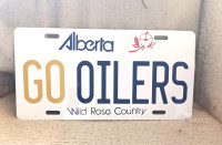 GO OILERS Plate