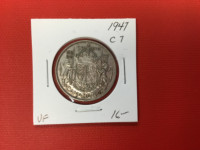 1947 Canada 50 cent  silver coin!!!