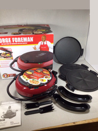 NEW in box George Foreman 360 Round electric grill in red