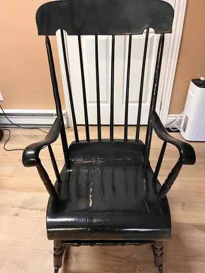 Antique wooden rocking chair - needs repair, View more